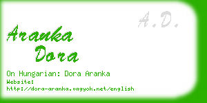 aranka dora business card